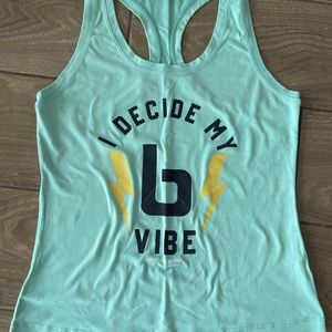 Mint green Burn Boot Camp workout tank